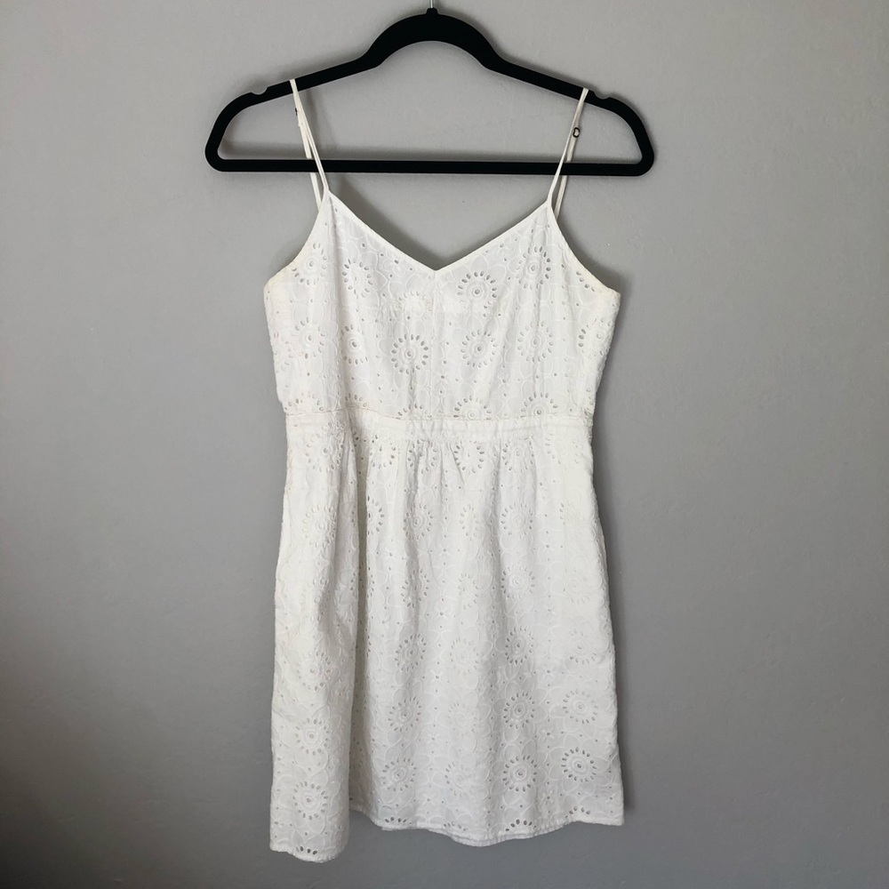 White eyelet Madewell dress